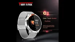 Best Top VERYFiTEK Q8 Heart Rate Monitor  Smart Watch 2018