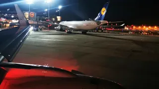 Lufthansa | Airbus A320NEO | Engine Start, Taxi and Night Take-off Frankfurt Airport