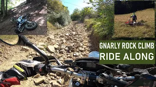 Gnarly rocky climb ride along (BMW G650 Xchallenge & Honda CRF300L)