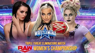 WWE 2K22 - PAIGE VS LIV MORGAN VS ALEXA BLISS [FOR THE RAW WOMENS CHAMPION] | WrestleMania