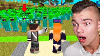 DAM WOJANOWI I KATI 1000 DIAMENTÓW jeśli mnie ZNAJDĄ w Minecraft!