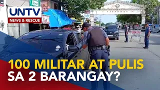 Higit 100 na militar at pulis, nagbabantay sa 2 brgy sa Aroroy, Masbate para sa BSKE