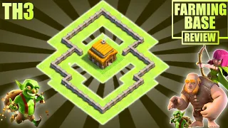 New BEST Town Hall 3 (TH3) Base with Town Hall inside the wall - Clash of Clans