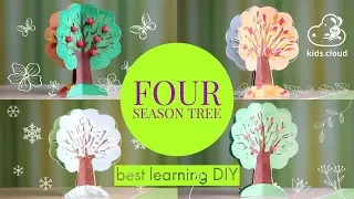 Create  a FOUR-SEASONS tree made of of paper - DIY - Paper Craft