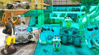 GTA 5: SHINCHAN & FRANKLIN TOUCH BATMOBILE AND TURN INTO DIAMOND part #3! (GTA 5 mods)