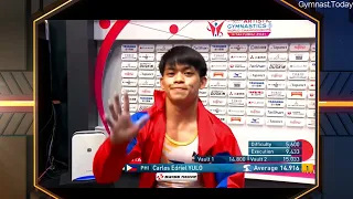 Top 3 in Men's Vault Final -  2021 Kitakyushu 50th Gymnastics World Championships