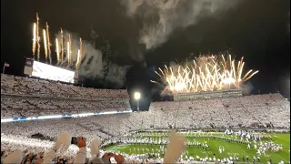 Penn State whiteout entrance against Iowa 9/23/23 in their blowout win 31-0.