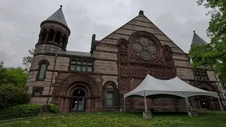 ⁴ᴷ⁶⁰ Rainy walking tour of Princeton University in Princeton, New Jersey