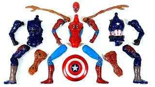 Merakit Mainan Captain America, Siren Head Toys dan Spider-Man Avengers Superhero Toys