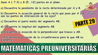 29. ESTO ES LO QUE DEBES SABER DE MATEMÁTICAS ANTES DE ENTRAR A LA UNIVERSIDAD. Parte 29