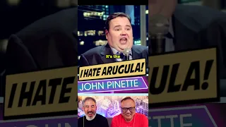 🤣 JOHN HATES ARUGULA!! 🤬 JOHN PINETTE 😆 #funny #comedy #shorts