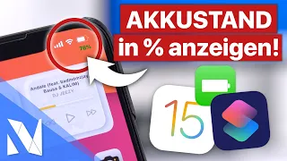 Akkustand in % unter der Statusbar anzeigen - KOSTENLOS mit iOS 15 (2022) | Nils-Hendrik Welk