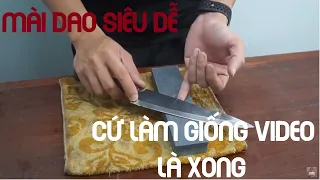 Hướng dẫn mài dao cắt giấy cạo lông bằng đá mài Hải Dương siêu rẻ 20k- Vuadaobep.com - 0967866681