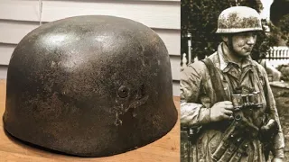 Original WW2 German Camouflage Fallshirmjager Helmet