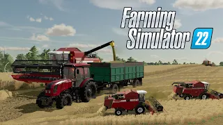 Farming Simulator 22 |Карта Малиновка| Уборка пшеницы Палессе GS12, МТЗ-1221/1532