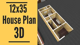 12x35 Small House Plan || 12*35 House Design || Ghar Ka naksha || 50 Gaj Makan Ka naksha