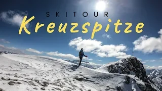 Kreuzspitze 2185m als Skitour | Vom Schatten des Nordkar in sonnige Kletterei | Ammergauer Alpen