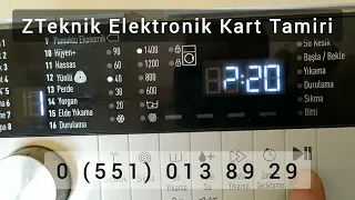 Arçelik 10143 YCM elektronik kart tamiri, test işlemi, ışıklar yanıp sönüyor, başlamıyor, arızası