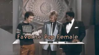 Barbra Streisand Wins Favorite Pop Female at the 1981 AMAS Presented by John Deacon & Roger Taylor.