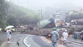 Dozens missing as homes are swept away in Japan landslide