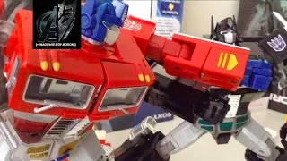 Transformers Stop Motion- MP10 Optimus Prime vs Nemesis Prime Stop Motion