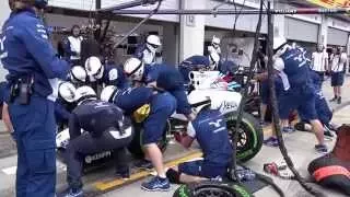 Williams F1 Pit Stop Practice - 2015 Austrian GP