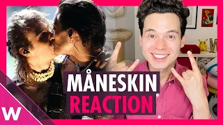 Måneskin "I Wanna Be Your Slave" Reaction | Live kiss in Poland