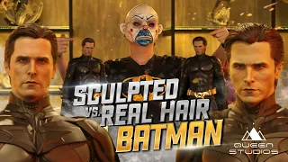 Christian Bale 🦇 Batman 🦇 Rooted Hair edition Vs Sculpted Hair | Queen Studios