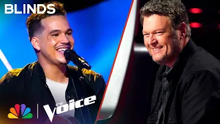 Carlos Rising Jams on Eric Clapton's "Change the World" | The Voice Blind Auditions | NBC