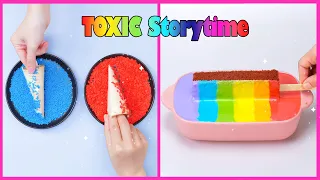 😜 TOXIC Storytime 🌈 Top Satisfying Ice Cream Cake Decorating Recipe