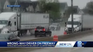 Wrong-way freeway driver caught on camera