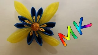 цветок канзаши "стрекозка"/flower kanzashi "dragonfly"