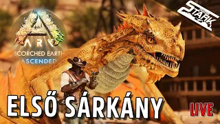 ARK Ascended: Scorched Earth - 3.Rész (Első SÁRKÁNY és a Pajta...) - Stark LIVE