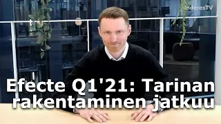 Efecte Q1'21: Tarinan rakentaminen jatkuu