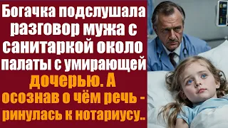 Нина случайно подслушала разговор мужа с санитаркой около палаты с угасающей дочерью. Осознав..