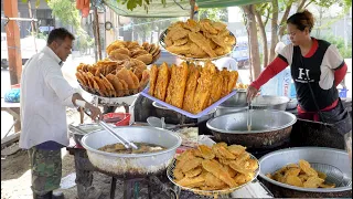 12 Hours Non Stop Cooking Crispy Fried Banana, Shrimp Cake, Frog, Sweet Potato, Shrimp Bread