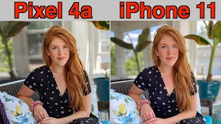 Pixel 4a vs iPhone 11 - Camera Comparison - Surprising Results!