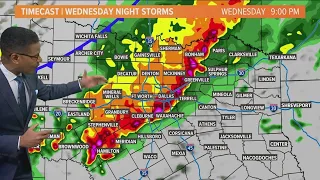 DFW Weather: Timeline for Wednesday night storms