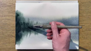 For the beginner -The easiest watercolor landscape (ONLY 3 PIGMENTS)