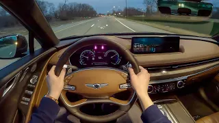 2023 Genesis Electrified G80 - POV Night Drive (Binaural Audio)