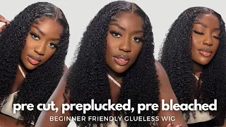 You cant tell me this isn't my real hair..WEAR AND GO BEGINNER GLUELESS KINKY CURLY WIG FT VANLOV