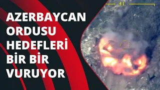 Azerbaycan hedefleri bir bir vuruyor! Ermenistan'a ait mühimmat deposu ve sığınak böyle imha edildi