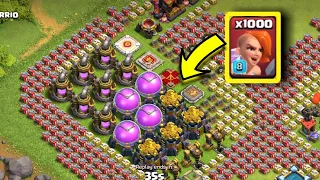 The Most Satisfying Funny Raid Ever in Clash Of Clans | Unlimited Super Valkyrie Troops Attack