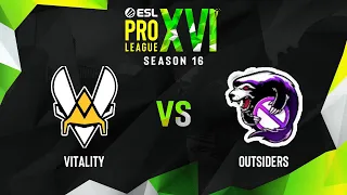 Vitality vs Outsiders | Map 2 Dust2 | ESL Pro League Season 16 - Quarter-final