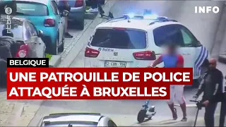 Une patrouille de police attaquée à Saint-Gilles - RTBF Info