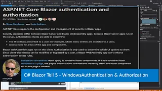 C# Blazor Teil 5 - WindowsAuthentication & Authorization