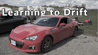 Learning To Drift In A Stock Brz - First Time At A Skidpad (Progress 1)