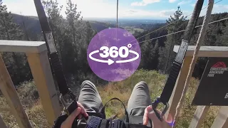 Christchurch Adventure Park - Zipline - 'The Long Ride' - (360 Video)