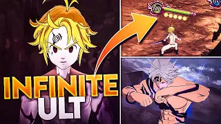 EASY INFINITE ULT DARKNESS COMBO?!! GREEN DEMON MELIODAS + FEST ESTAROSSSA [7DS: Grand Cross]