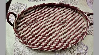 How to Make Serving Tray Using Jute Rope (Braid) and Cardboard - Jute Rope Craft Idea | Sweety Craft